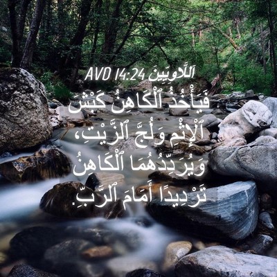 Picture 04 - اَللَّاوِيِّينَ 14:24 AVD - فَيَأْخُذُ ٱلْكَاهِنُ - Bible Verse Picture