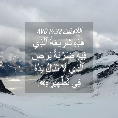 Picture 04 - اَللَّاوِيِّينَ 14:32 AVD - هَذِهِ شَرِيعَةُ ٱلَّذِي - Bible Verse Picture