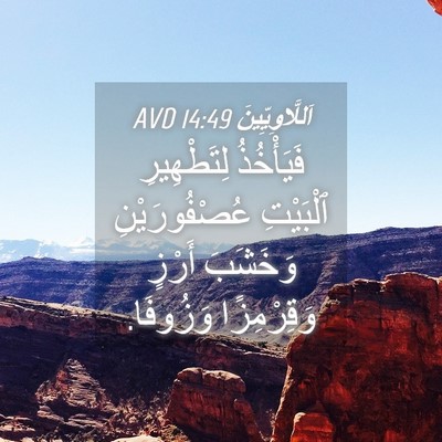 Picture 04 - اَللَّاوِيِّينَ 14:49 AVD - فَيَأْخُذُ لِتَطْهِيرِ - Bible Verse Picture