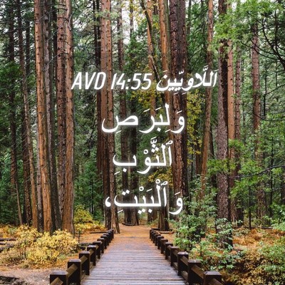 Picture 04 - اَللَّاوِيِّينَ 14:55 AVD - وَلِبَرَصِ ٱلثَّوْبِ - Bible Verse Picture