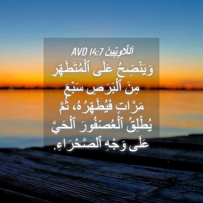 Picture 04 - اَللَّاوِيِّينَ 14:7 AVD - وَيَنْضِحُ عَلَى - Bible Verse Picture
