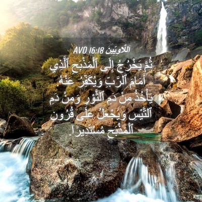 Picture 04 - اَللَّاوِيِّينَ 16:18 AVD - ثُمَّ يَخْرُجُ إِلَى - Bible Verse Picture