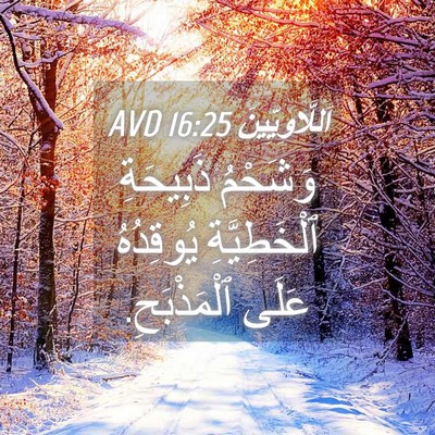Picture 04 - اَللَّاوِيِّينَ 16:25 AVD - وَشَحْمُ ذَبِيحَةِ - Bible Verse Picture