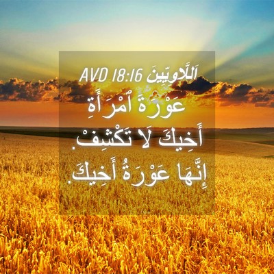 Picture 04 - اَللَّاوِيِّينَ 18:16 AVD - عَوْرَةَ ٱمْرَأَةِ - Bible Verse Picture