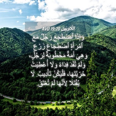 Picture 04 - اَللَّاوِيِّينَ 19:20 AVD - وَإِذَا ٱضْطَجَعَ رَجُلٌ - Bible Verse Picture