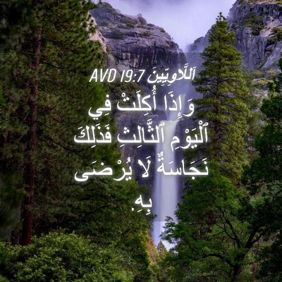 Picture 04 - اَللَّاوِيِّينَ 19:7 AVD - وَإِذَا أُكِلَتْ فِي - Bible Verse Picture