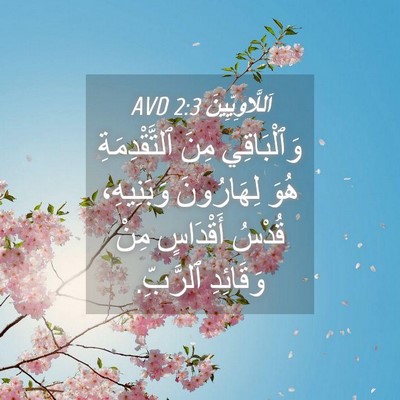 Picture 04 - اَللَّاوِيِّينَ 2:3 AVD - وَٱلْبَاقِي مِنَ - Bible Verse Picture