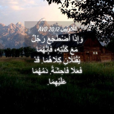 Picture 04 - اَللَّاوِيِّينَ 20:12 AVD - وَإِذَا ٱضْطَجَعَ رَجُلٌ - Bible Verse Picture
