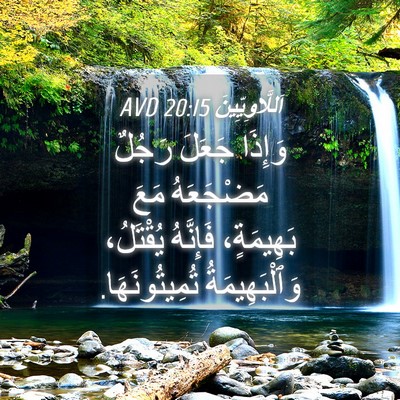Picture 04 - اَللَّاوِيِّينَ 20:15 AVD - وَإِذَا جَعَلَ رَجُلٌ - Bible Verse Picture