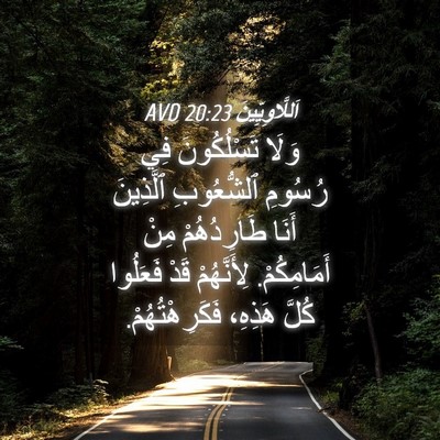 Picture 04 - اَللَّاوِيِّينَ 20:23 AVD - وَلَا تَسْلُكُونَ فِي - Bible Verse Picture