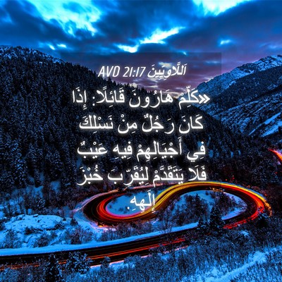 Picture 04 - اَللَّاوِيِّينَ 21:17 AVD - «كَلِّمْ هَارُونَ - Bible Verse Picture