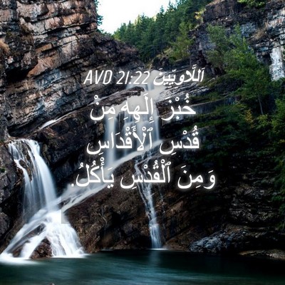 Picture 04 - اَللَّاوِيِّينَ 21:22 AVD - خُبْزَ إِلَهِهِ مِنْ - Bible Verse Picture