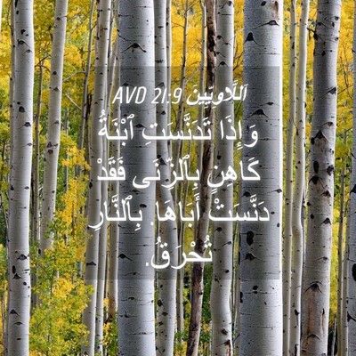 Picture 04 - اَللَّاوِيِّينَ 21:9 AVD - وَإِذَا تَدَنَّسَتِ - Bible Verse Picture