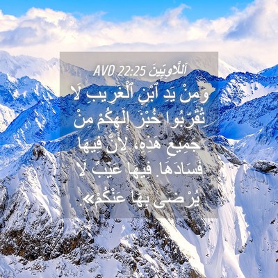Picture 04 - اَللَّاوِيِّينَ 22:25 AVD - وَمِنْ يَدِ ٱبْنِ - Bible Verse Picture