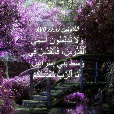 Picture 04 - اَللَّاوِيِّينَ 22:32 AVD - وَلَا تُدَنِّسُونَ ٱسْمِي - Bible Verse Picture