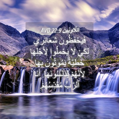Picture 04 - اَللَّاوِيِّينَ 22:9 AVD - فَيَحْفَظُونَ شَعَائِرِي - Bible Verse Picture