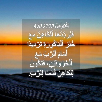 Picture 04 - اَللَّاوِيِّينَ 23:20 AVD - فَيُرَدِّدُهَا ٱلْكَاهِنُ - Bible Verse Picture