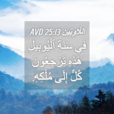 Picture 04 - اَللَّاوِيِّينَ 25:13 AVD - فِي سَنَةِ ٱلْيُوبِيلِ - Bible Verse Picture