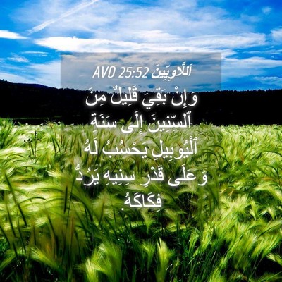 Picture 04 - اَللَّاوِيِّينَ 25:52 AVD - وَإِنْ بَقِيَ قَلِيلٌ مِنَ - Bible Verse Picture