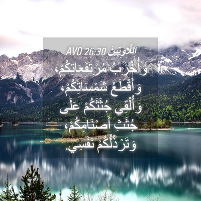 Picture 04 - اَللَّاوِيِّينَ 26:30 AVD - وَأُخْرِبُ - Bible Verse Picture
