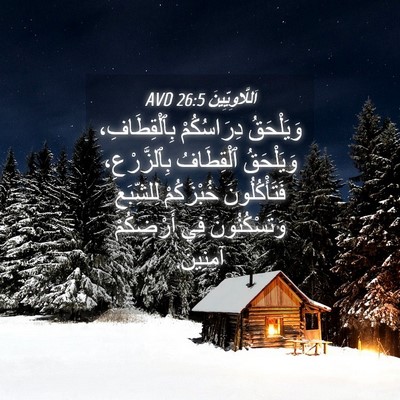 Picture 04 - اَللَّاوِيِّينَ 26:5 AVD - وَيَلْحَقُ دِرَاسُكُمْ - Bible Verse Picture