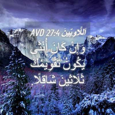 Picture 04 - اَللَّاوِيِّينَ 27:4 AVD - وَإِنْ كَانَ أُنْثَى - Bible Verse Picture
