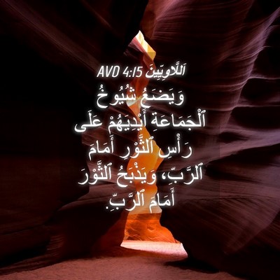 Picture 04 - اَللَّاوِيِّينَ 4:15 AVD - وَيَضَعُ شُيُوخُ - Bible Verse Picture