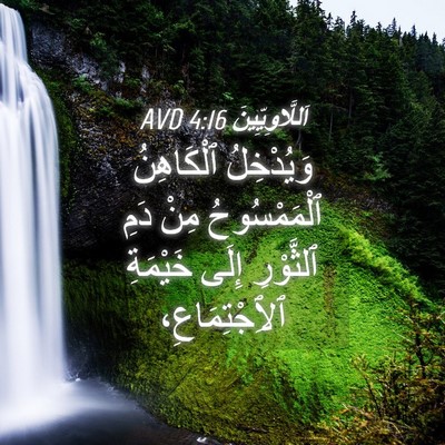 Picture 04 - اَللَّاوِيِّينَ 4:16 AVD - وَيُدْخِلُ ٱلْكَاهِنُ - Bible Verse Picture