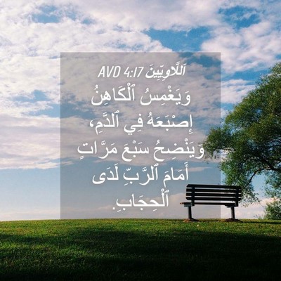 Picture 04 - اَللَّاوِيِّينَ 4:17 AVD - وَيَغْمِسُ ٱلْكَاهِنُ - Bible Verse Picture