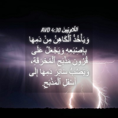 Picture 04 - اَللَّاوِيِّينَ 4:30 AVD - وَيَأْخُذُ ٱلْكَاهِنُ - Bible Verse Picture