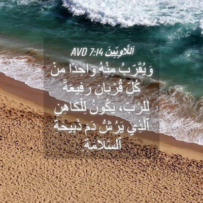 Picture 04 - اَللَّاوِيِّينَ 7:14 AVD - وَيُقَرِّبُ مِنْهُ - Bible Verse Picture