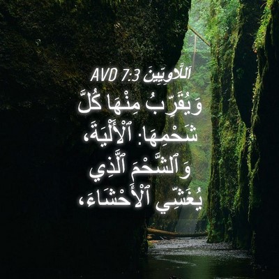 Picture 04 - اَللَّاوِيِّينَ 7:3 AVD - وَيُقَرِّبُ مِنْهَا كُلَّ - Bible Verse Picture