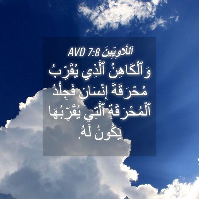 Picture 04 - اَللَّاوِيِّينَ 7:8 AVD - وَٱلْكَاهِنُ ٱلَّذِي - Bible Verse Picture