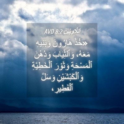Picture 04 - اَللَّاوِيِّينَ 8:2 AVD - «خُذْ هَارُونَ وَبَنِيهِ - Bible Verse Picture