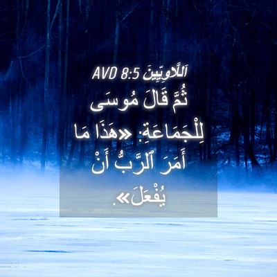 Picture 04 - اَللَّاوِيِّينَ 8:5 AVD - ثُمَّ قَالَ مُوسَى - Bible Verse Picture