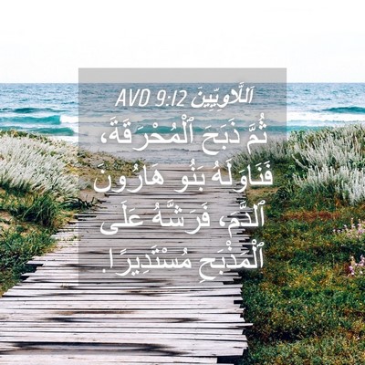 Picture 04 - اَللَّاوِيِّينَ 9:12 AVD - ثُمَّ ذَبَحَ - Bible Verse Picture