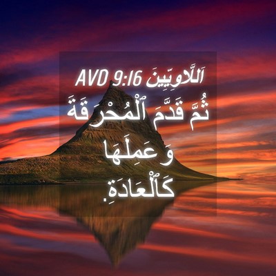 Picture 04 - اَللَّاوِيِّينَ 9:16 AVD - ثُمَّ قَدَّمَ - Bible Verse Picture