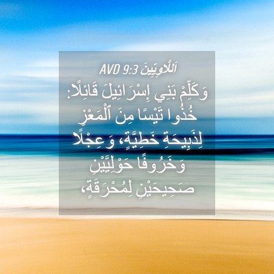 Picture 04 - اَللَّاوِيِّينَ 9:3 AVD - وَكَلِّمْ بَنِي - Bible Verse Picture