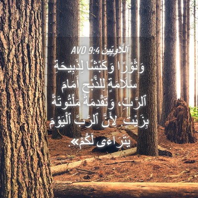 Picture 04 - اَللَّاوِيِّينَ 9:4 AVD - وَثَوْرًا وَكَبْشًا - Bible Verse Picture
