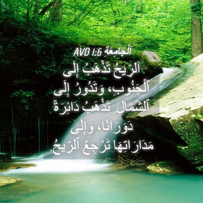 Picture 04 - اَلْجَامِعَةِ 1:6 AVD - اَلرِّيحُ تَذْهَبُ إِلَى - Bible Verse Picture