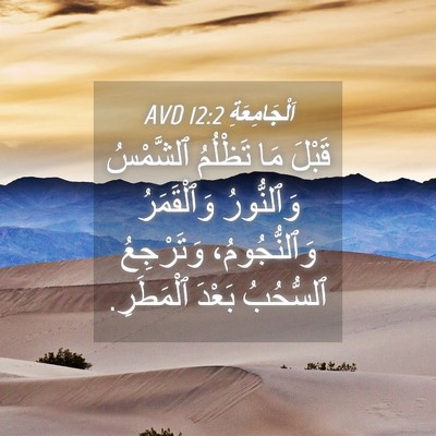 Picture 04 - اَلْجَامِعَةِ 12:2 AVD - قَبْلَ مَا تَظْلُمُ - Bible Verse Picture