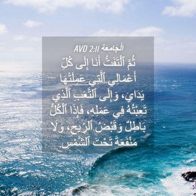 Picture 04 - اَلْجَامِعَةِ 2:11 AVD - ثُمَّ ٱلْتَفَتُّ أَنَا - Bible Verse Picture