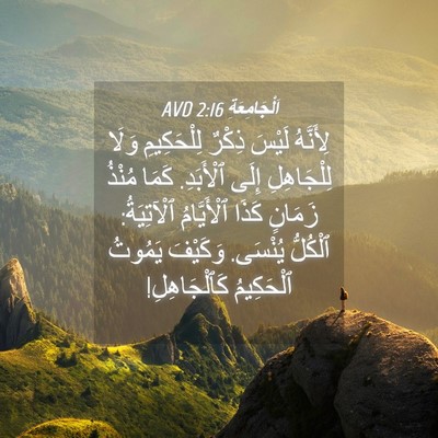 Picture 04 - اَلْجَامِعَةِ 2:16 AVD - لِأَنَّهُ لَيْسَ ذِكْرٌ - Bible Verse Picture