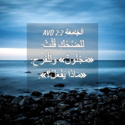 Picture 04 - اَلْجَامِعَةِ 2:2 AVD - لِلضَّحْكِ قُلْتُ: - Bible Verse Picture