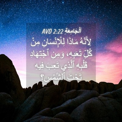 Picture 04 - اَلْجَامِعَةِ 2:22 AVD - لِأَنَّهُ مَاذَا - Bible Verse Picture