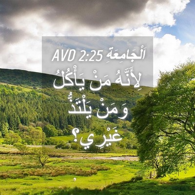 Picture 04 - اَلْجَامِعَةِ 2:25 AVD - لِأَنَّهُ مَنْ يَأْكُلُ - Bible Verse Picture