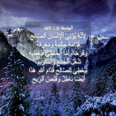 Picture 04 - اَلْجَامِعَةِ 2:26 AVD - لِأَنَّهُ يُؤْتِي - Bible Verse Picture