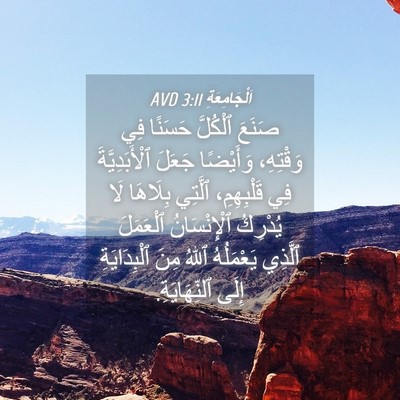 Picture 04 - اَلْجَامِعَةِ 3:11 AVD - صَنَعَ ٱلْكُلَّ حَسَنًا - Bible Verse Picture