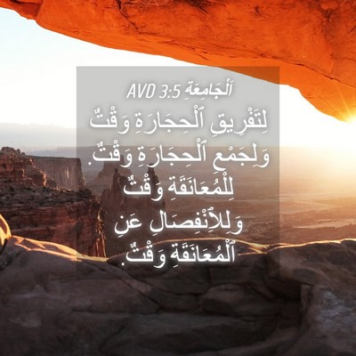 Picture 04 - اَلْجَامِعَةِ 3:5 AVD - لِتَفْرِيقِ ٱلْحِجَارَةِ - Bible Verse Picture