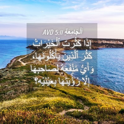 Picture 04 - اَلْجَامِعَةِ 5:11 AVD - إِذَا كَثُرَتِ - Bible Verse Picture